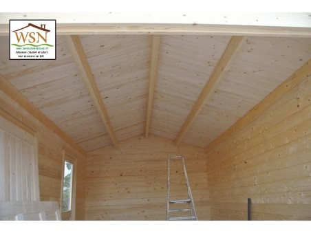 Garage en bois 19,72m² Dim. (3400X5800-44mm)