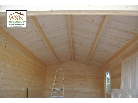 Garage en bois 19,72m² (3400X5800-70mm)