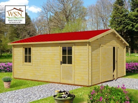 Garage en bois 19,72m² (3400X5800-70mm)