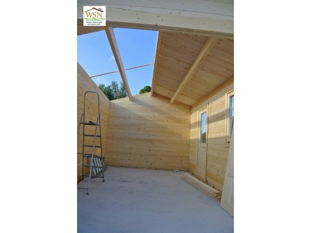 Garage en bois 25,52m²  Dim. (4400X5800-44mm)