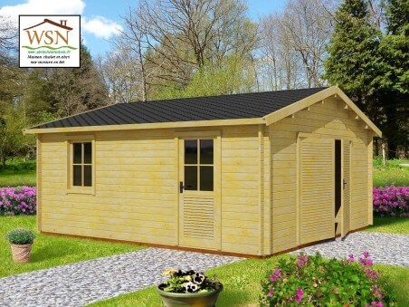 Garage en bois 25,52m² (4400X5800-70mm)