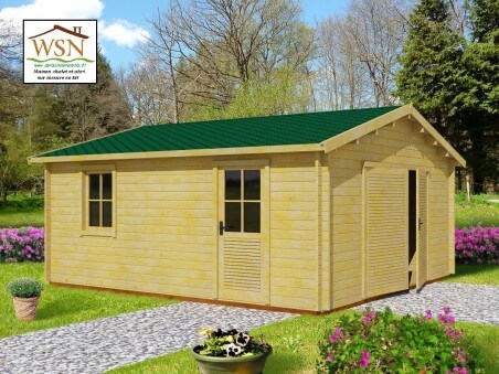 Garage en bois 30,16m²  Dim. (5200X5800-44mm)