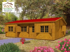 Chalet en bois  HERAULT 72m² Dim. (10000X7200-44/150/44)