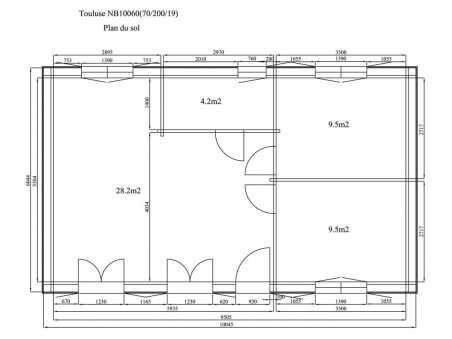 TOULOUSE 60m² (10000X6000-70mm) WS5147