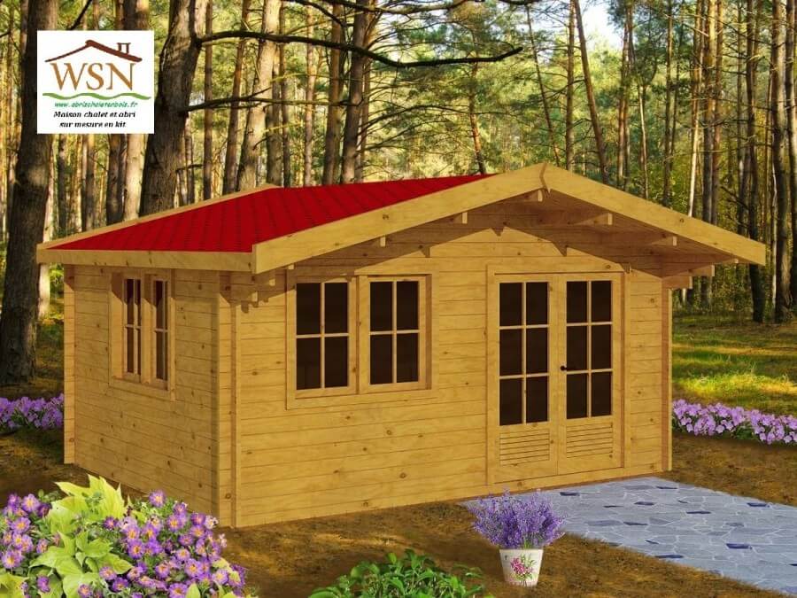 Abris de jardin en bois Kit, 18,90m2, 44mm, WS 563