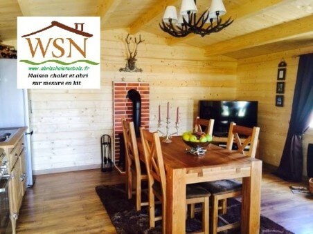 Bungalow en bois  AVEYRON 25m² Dim. (5000X5000-44mm)