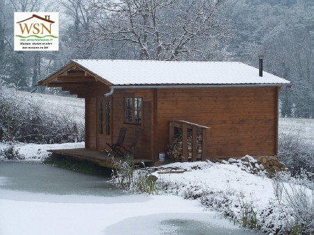 Bungalow en bois  AVEYRON 25m² Dim. (5000X5000-44mm)