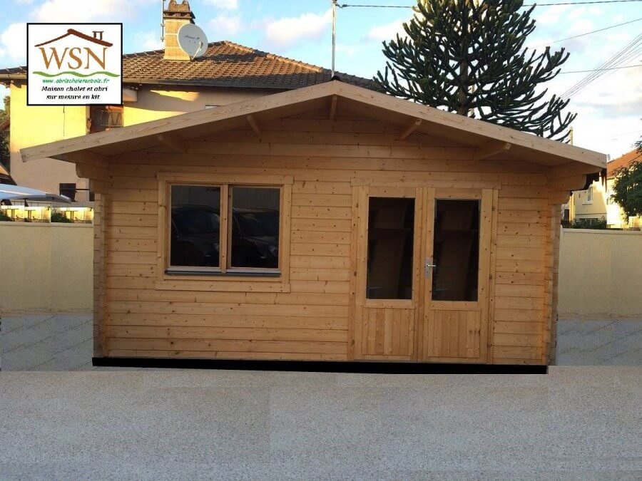 Studio de jardin 20M2 Grace Alu / 19m² / 44mm - Chalet en bois