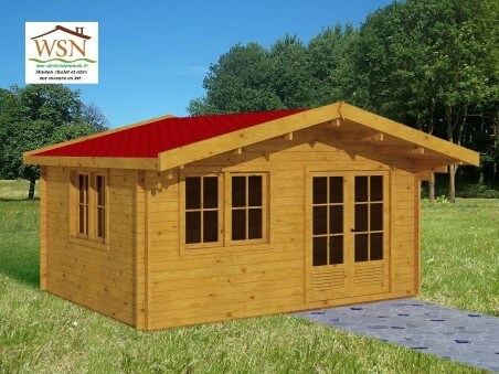 Bungalow en bois  AVEYRON 20m²   Dim. (5000X4000-44mm)