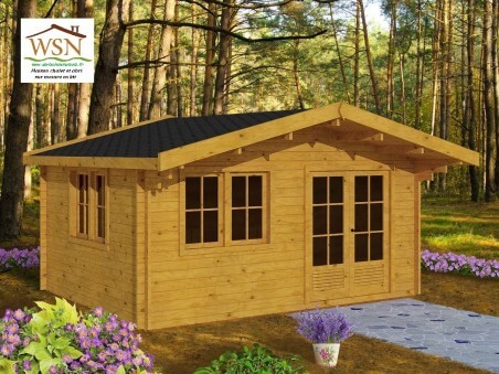 Bungalow en bois  AVEYRON 20m² Dim.  (5000X4000-70mm)