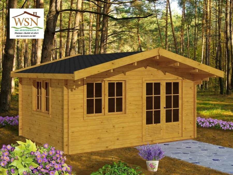 Bungalow en bois Kit, 20m², 70mm, WS 572