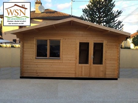 Bungalow en bois  AVEYRON 36m² Dim. (6000X6000-44mm)