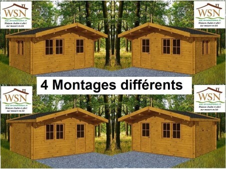 Bungalow en bois  VAR 20m² Dim. (5000X4000-44mm)