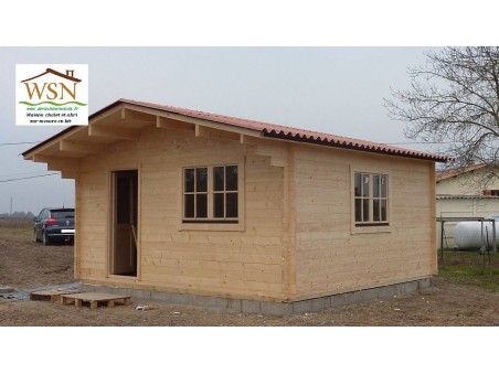 Bungalow en bois  VAR 36m² Dim.  (6000X6000-44mm)