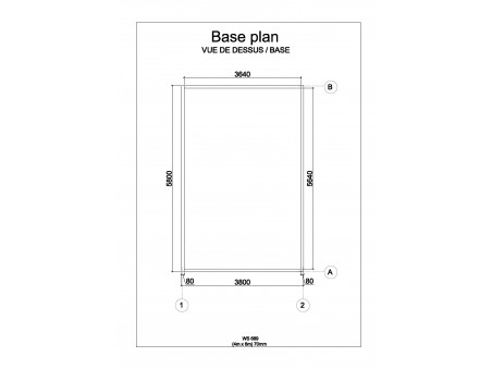 Garage en bois 24m² (4000-6000-70mm) WS689