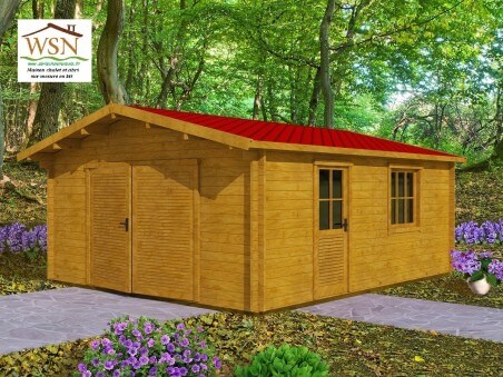 Garage en bois 30m² ( 5000X6000-70mm ) WS695