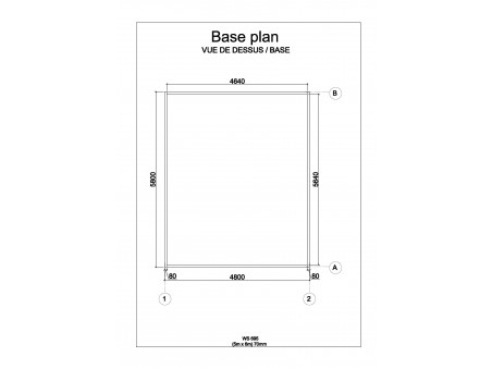 Garage en bois 30m² ( 5000X6000-70mm ) WS695