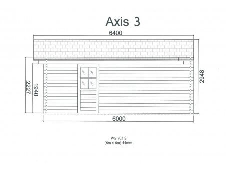 Garage en bois 36m² avec cloison WS703S | WSN