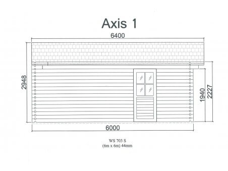 Garage en bois 36m² avec cloison WS703S | WSN