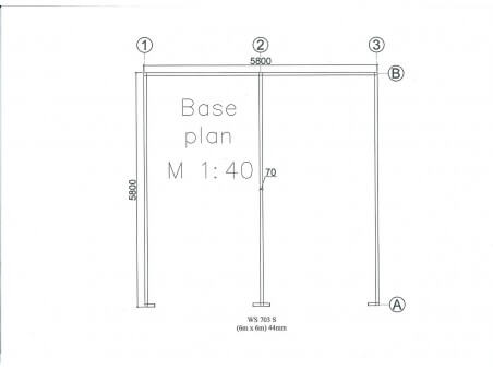Garage en bois 36m² avec cloison WS703S | WSN