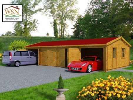 Garage en bois 4 places 70m² WS 710 | WSN