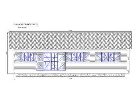 POITIERS 100m² (12258X8238-70mm) WS7127