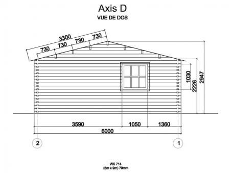 Garage en bois 54m² 3 places WS 714 | WSN