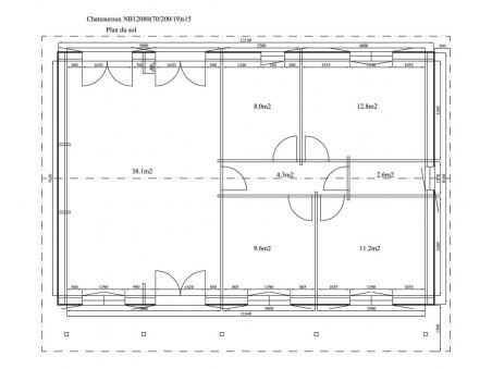 CHATEAUROUX 100m² (12258X8238-70mm) WS7257