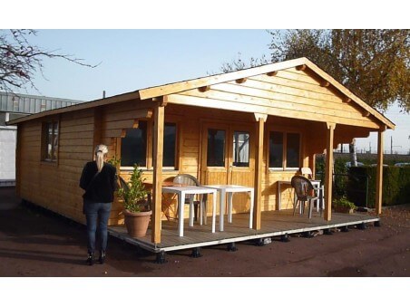 Chalet en bois  FINISTERE 36m² Dim. (70mm-6000x6000)