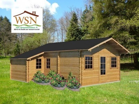 Chalet en bois  GARD 48m² Dim. (6000x8000-70mm)