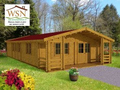 Chalet en bois  GIRONDE 94m² Dim. (7000x12000-70mm)