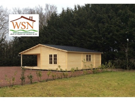 Chalet en bois  SOLOGNE Dim. (9000x8000-44mm)