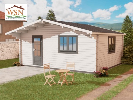 Bungalow en bois  VAR 30m² Dim. (6000X5000-44mm)