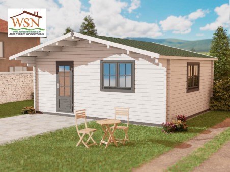 Bungalow en bois  VAR 30m² Dim. (6000X5000-44mm)