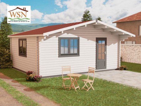 Bungalow en bois  VAR 30m² Dim. (6000X5000-44mm)