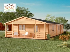 Chalet en bois  GIRONDE 94m² Dim. (7000x12000+1400-44mm)