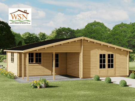 Chalet en bois  SOLOGNE Dim. (10000x9000-44mm)