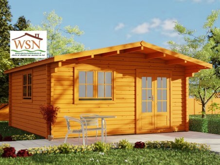 Studio de jardin 20M2 Grace Alu / 19m² / 44mm - Chalet en bois