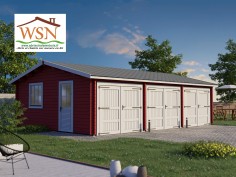 Garage en bois 54m² 3 portes WS 712 | WSN